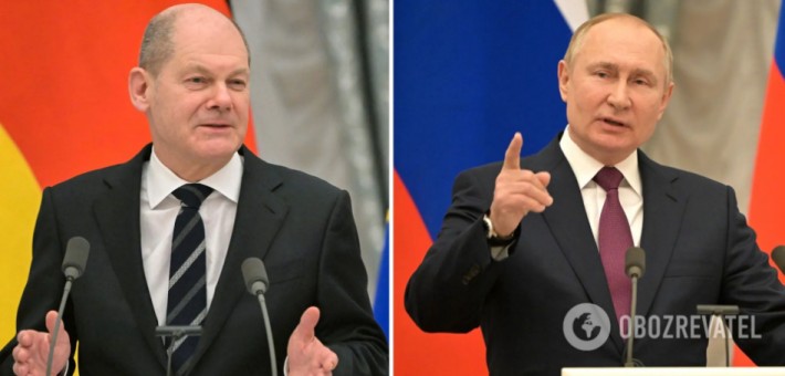 Шольц – Путіну: продиктований Росією мир не скасує жодних санкцій
