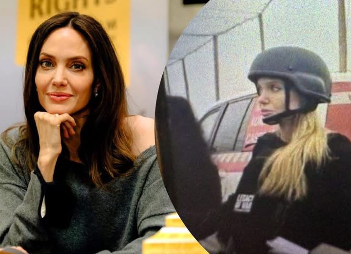 У касці та під антидроновою сіткою: у мережі показали нове фото Анджеліни Джолі з України