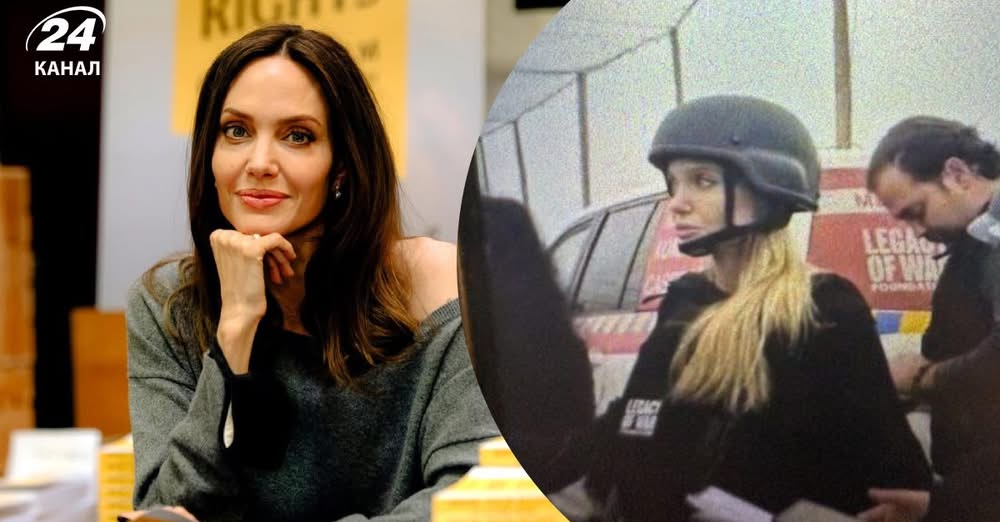 У касці та під антидроновою сіткою: у мережі показали нове фото Анджеліни Джолі з України